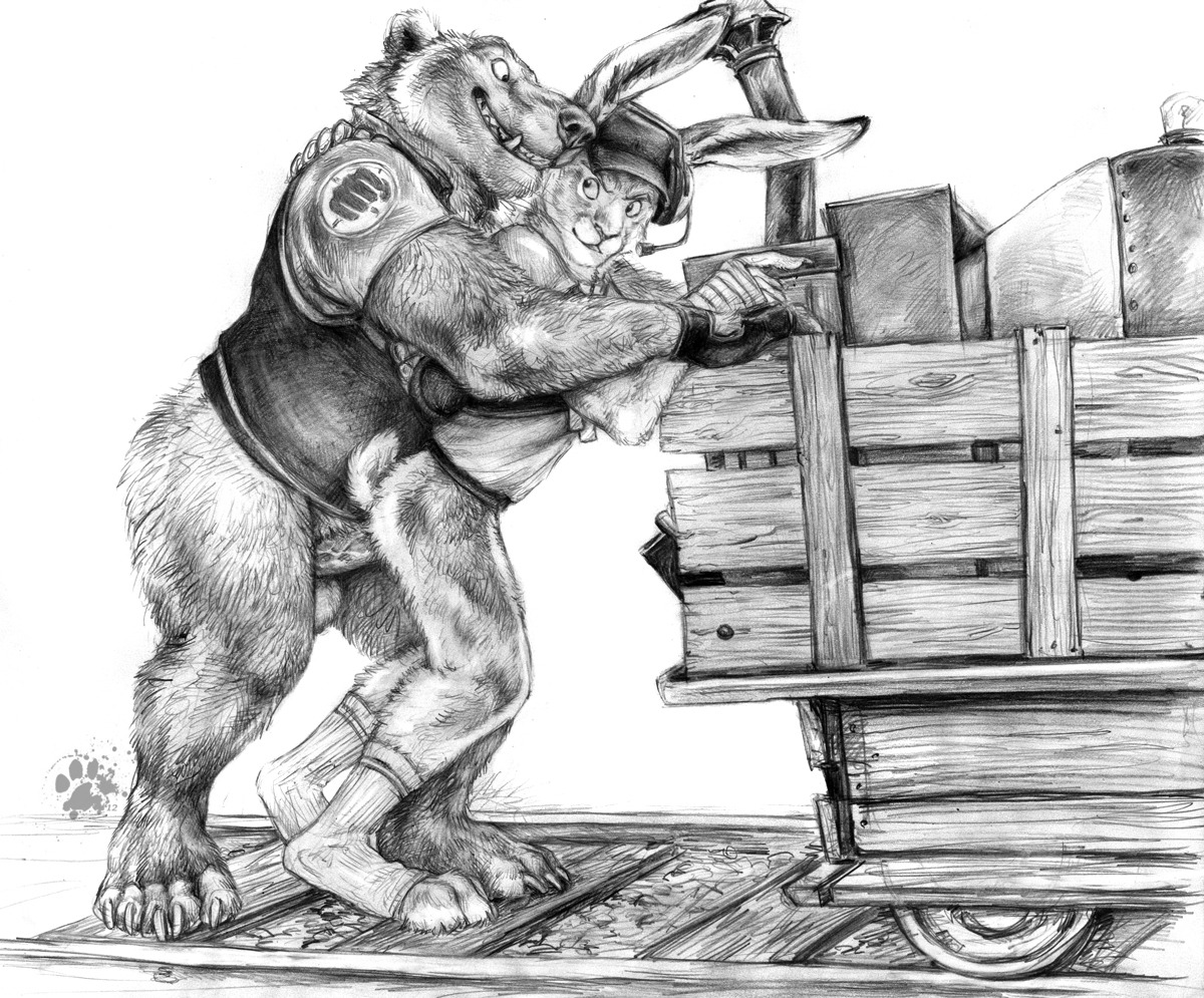2012 5_toes alternate_species anal anal_penetration anthro balls barefoot bear blotch bottomless bottomless_anthro bottomless_male claws clothed clothing dog_tags duo e621 electronics erection feet footwear fur gameplay_mechanics genitals hat headgear headphones headwear heavy_(team_fortress_2) lagomorph larger_anthro larger_male larger_pred leporid looking_at_another looking_at_partner looking_back looking_back_at_another looking_back_at_partner looking_pleasured male male/male male_penetrated male_penetrating male_penetrating_male mammal minecart monochrome musclegut muscular muscular_anthro muscular_male penetration penile penile_penetration penis penis_in_ass predator/prey predator_penetrating_prey pushing_object rabbit railcar railway_track scout_(team_fortress_2) scratches_volume_6 scut_tail sex short_tail size_difference sketch slightly_chubby slightly_chubby_anthro slightly_chubby_male slim slim_anthro slim_male smaller_anthro smaller_male smaller_penetrated smile smiling_at_another smiling_at_partner socks tail team_fortress_2 toe_claws toeless_footwear toeless_socks toes traditional_media_(artwork) unprofessional_behavior valve valve_corporation vein veiny_penis