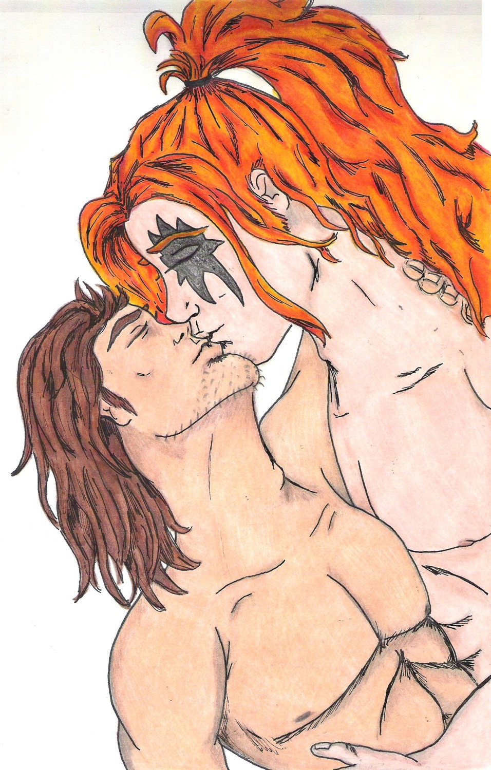 male marvel marvel_comics rictor rule34 shatterstar straight_hair x-force yaoi