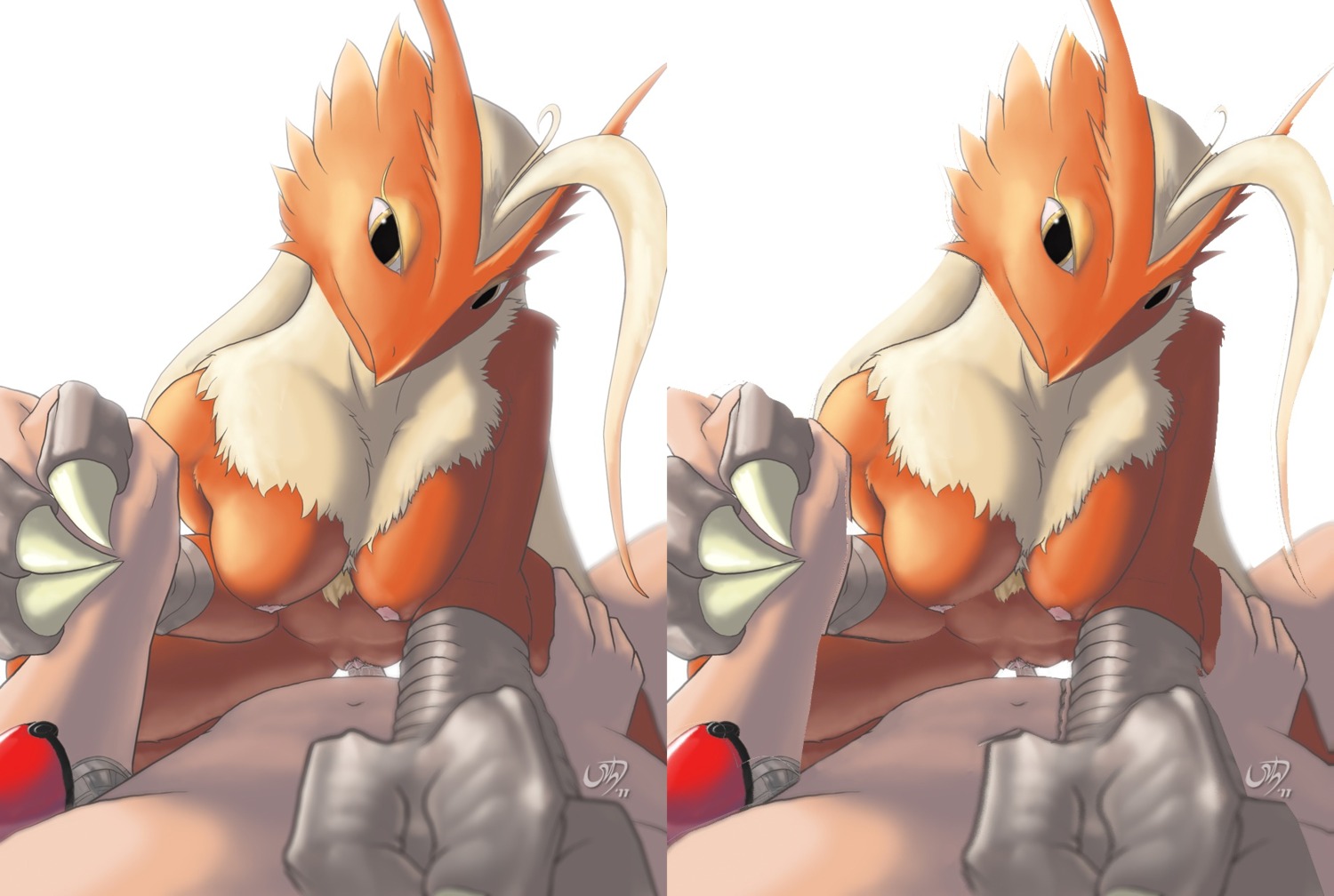 1boy 1girls avian beak blaziken breasts claws female human interspecies male penis poke_ball pokemon pokemon_(species) pokephilia pov pussy rule34 sex stereogram straight unth vaginal_penetration
