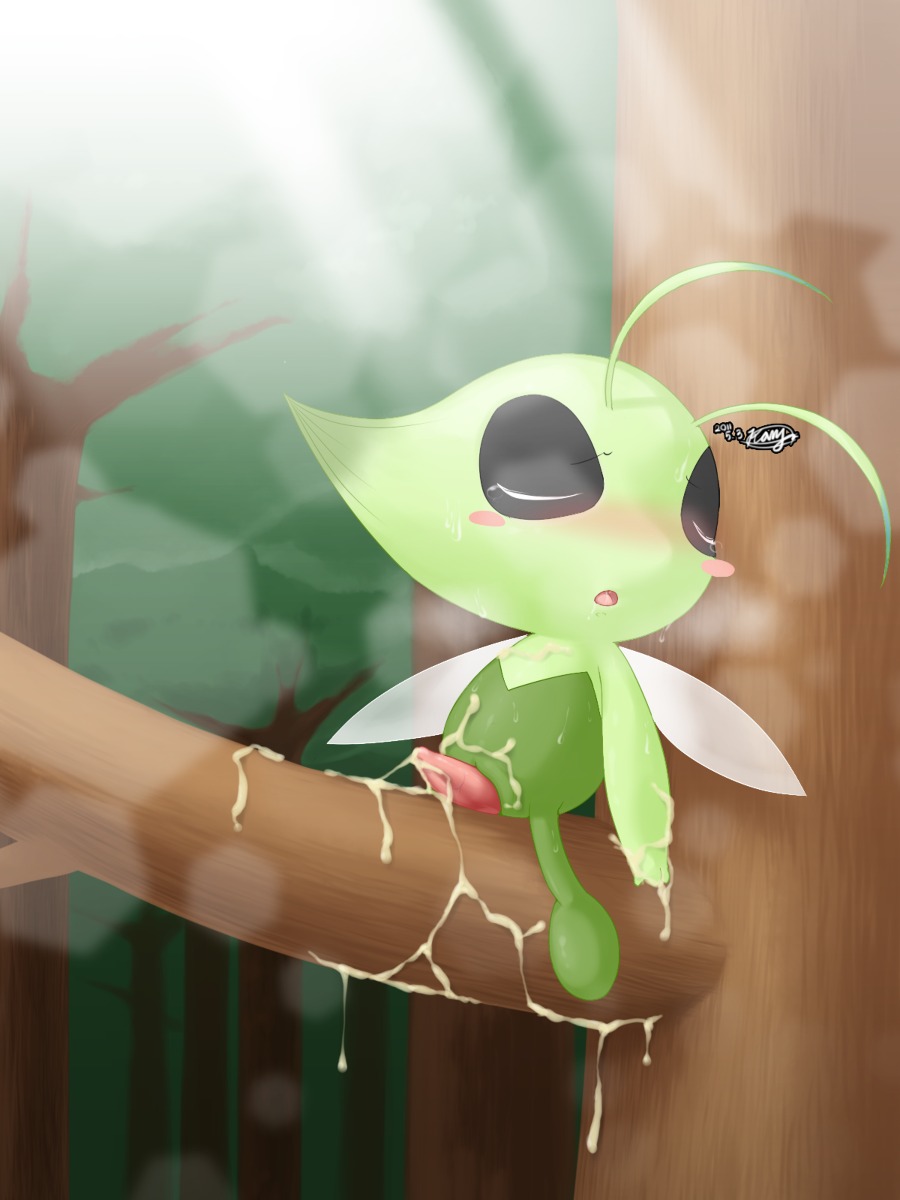 celebi color cum male male_only pokemon pokemon_(species) rule34 solo