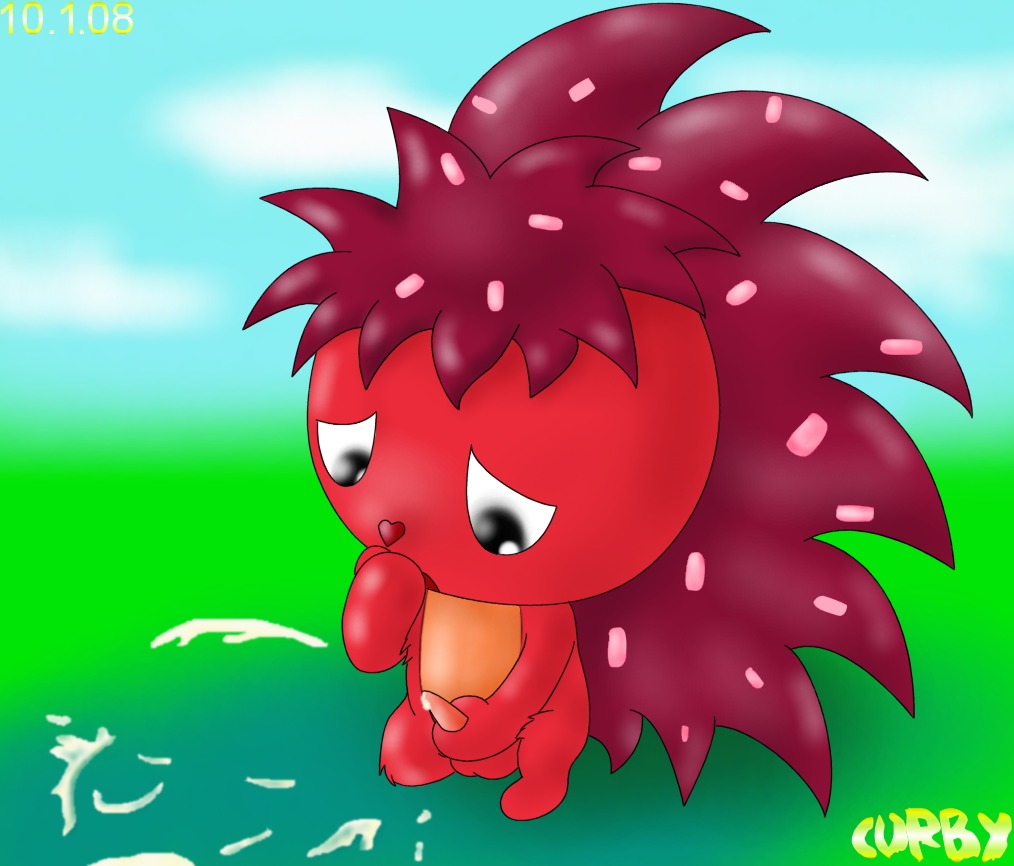 2008 anthro balls color cum curby day erection flaky_(htf) fur furry handjob happy_tree_friends kneeling male male_only masturbation orange_fur outdoors penis porcupine red_fur rodent rule34 rule_63 sky solo tagme testicles
