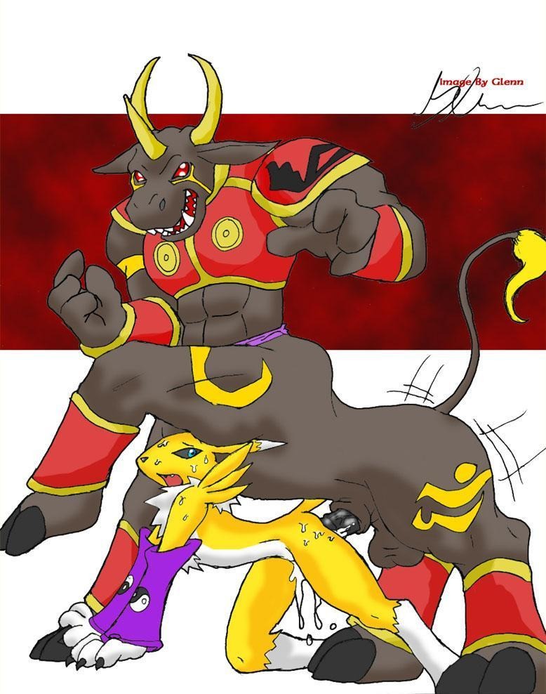 all_fours anthro canine couple cum cum_inside digimon digimon_(species) doggy_style female fox furry male nude orgasm penetration penis pussy raised_tail renamon rule34 sex size_difference straight tail taur