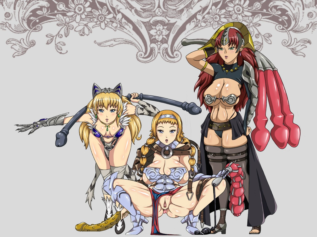 abs anal_beads anus bangs bent_over bikini_armor blonde_hair breasts bumpy_penis claudette cleavage deep_skin dildo elina fat_mons father_dimitry female green_eyes happy heels high_heels huge_dildo large_dildo leina loincloth long_hair male medium_breasts no_panties pale_skin penis plump_vulva pose puffy_pussy pussy queen's_blade red_hair rule34 sagging_breasts sideboob small_breasts smile spiky_hair squatting swollen_anus thick_thighs thighs thong tied_hair twintails unconvincing_armor underboob weapon