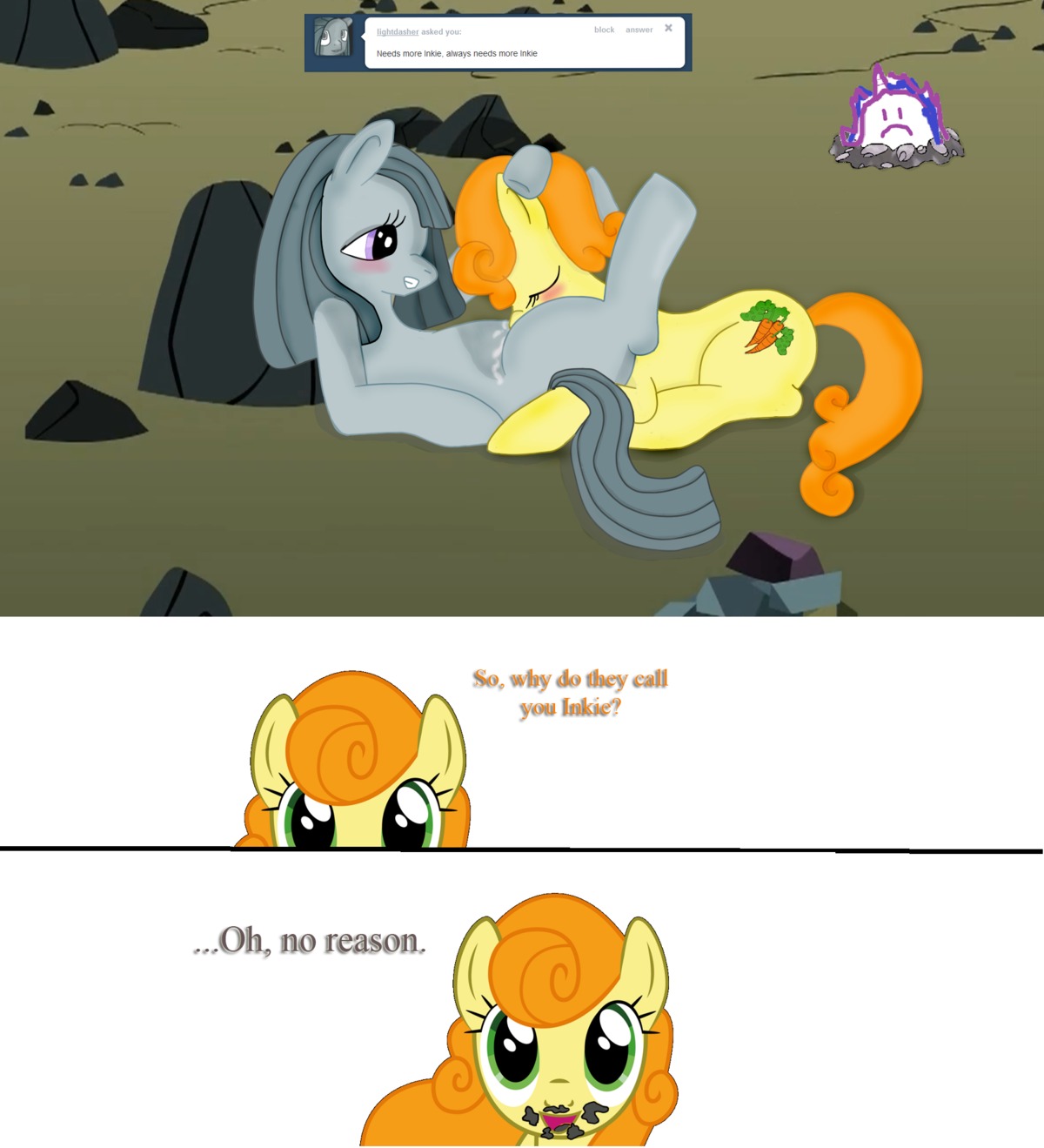 carrot_top_(mlp) cutie_mark duo e621 earth_pony english_text equid equine female female/female feral friendship_is_magic hasbro hi_res horse mammal marble_pie_(mlp) mspaintponies my_little_pony oral pony tail text tumblr twilight_panda
