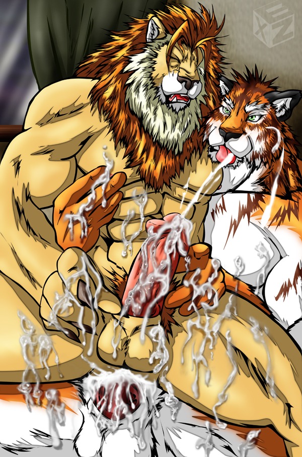 abs anal anal_penetration anthro balls barazoku biceps bodily_fluids cum cum_in_ass cum_inside cum_on_balls cum_on_belly cum_on_body cum_on_chest cum_on_hand cum_on_leg cum_on_nipples cum_on_penis cum_on_self cumshot duo e621 ejaculation erection excessive_cum excessive_genital_fluids exz felid genital_fluids genitals lion male male/male male_penetrated male_penetrating male_penetrating_male mammal muscular nipples orgasm pantherine pecs penetration penis sex tiger