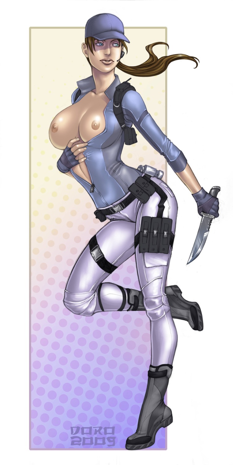 capcom female female_only human jill_valentine jill_valentine_(julia_voth) resident_evil resident_evil_5 rule34 solo stregatto10