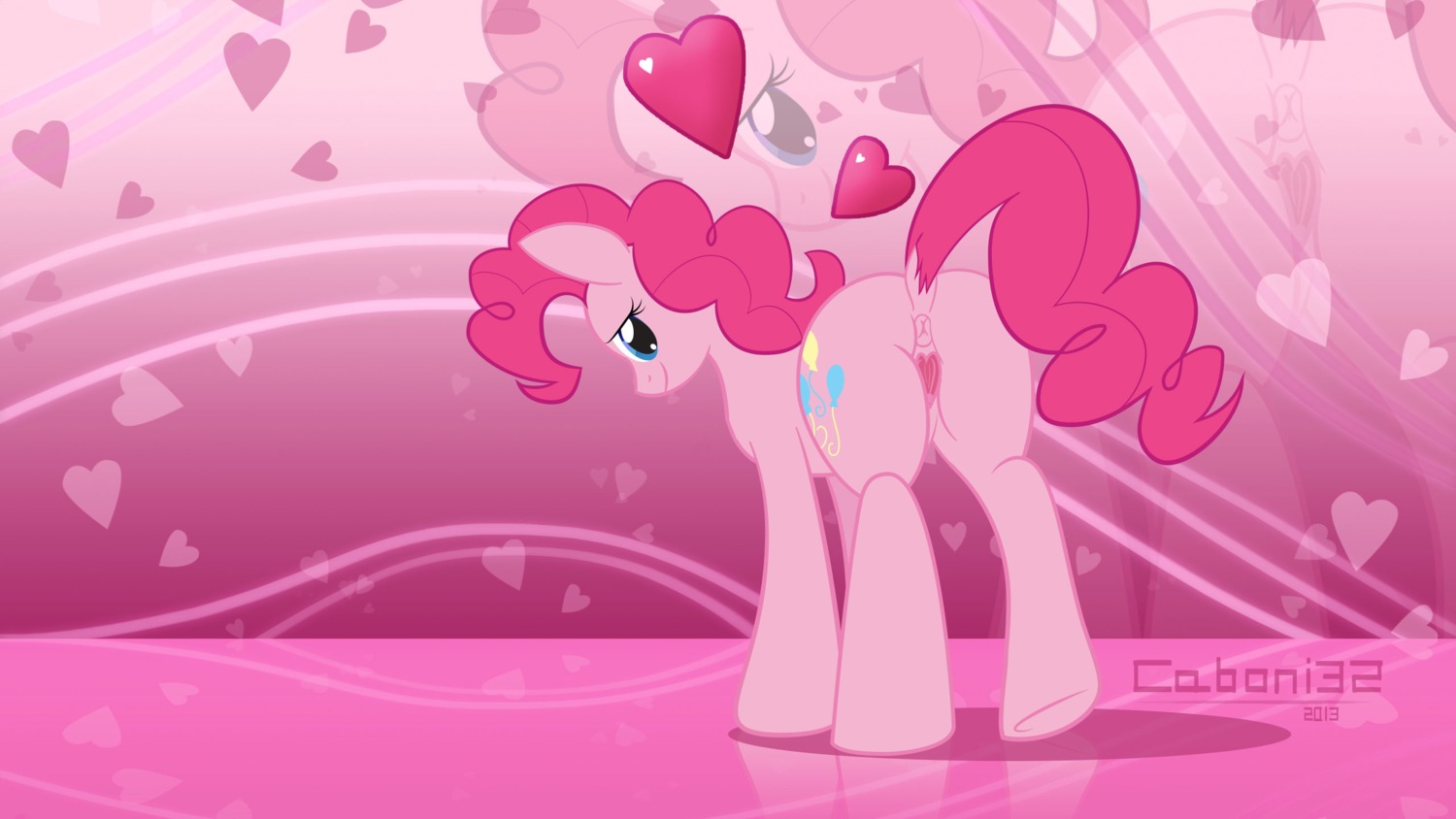 16:9 2013 anus blue_eyes butt caboni32 cutie_mark e621 earth_pony equid equine female feral friendship_is_magic fur genitals hair hasbro heart_symbol hi_res horse looking_at_viewer mammal my_little_pony nude pink_body pink_fur pink_hair pink_theme pinkie_pie_(mlp) pony presenting presenting_hindquarters quadruped solo standing tail vulva widescreen