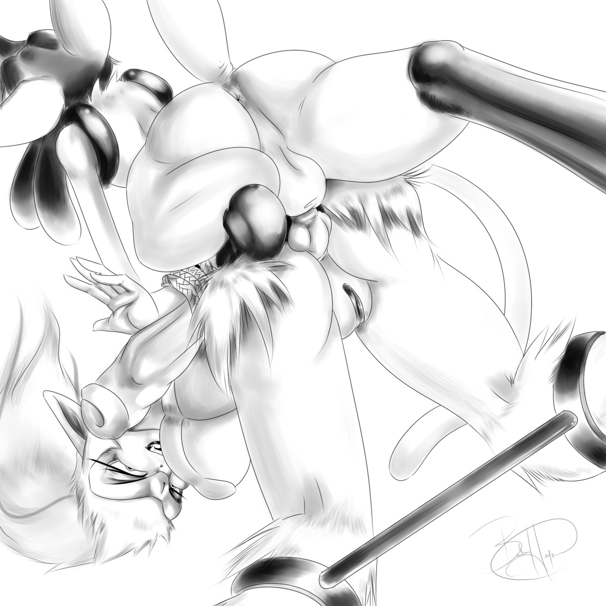 1:1 all_fours anal anal_penetration animal_genitalia animal_penis anthro anthro_on_anthro anthro_penetrated anthro_penetrating anthro_penetrating_anthro anthrofied anus backsack balls bdsm bondage bound breasts butt canid canine canine_genitalia canine_penis doggystyle duo e621 erection female female_penetrated fire from_behind_position fur generation_4_pokemon genitals half-closed_eyes hands_behind_back hi_res infernape knot leg_spreader lucario male male/female male_penetrating male_penetrating_female mammal monochrome narrowed_eyes nintendo nude penetration penile penile_penetration penis penis_in_ass pokemon pokemon_(species) pokemorph raised_tail restraints rope sex signature simple_background spread_legs spreader_bar spreading tail teeth the_furfather vulva white_background