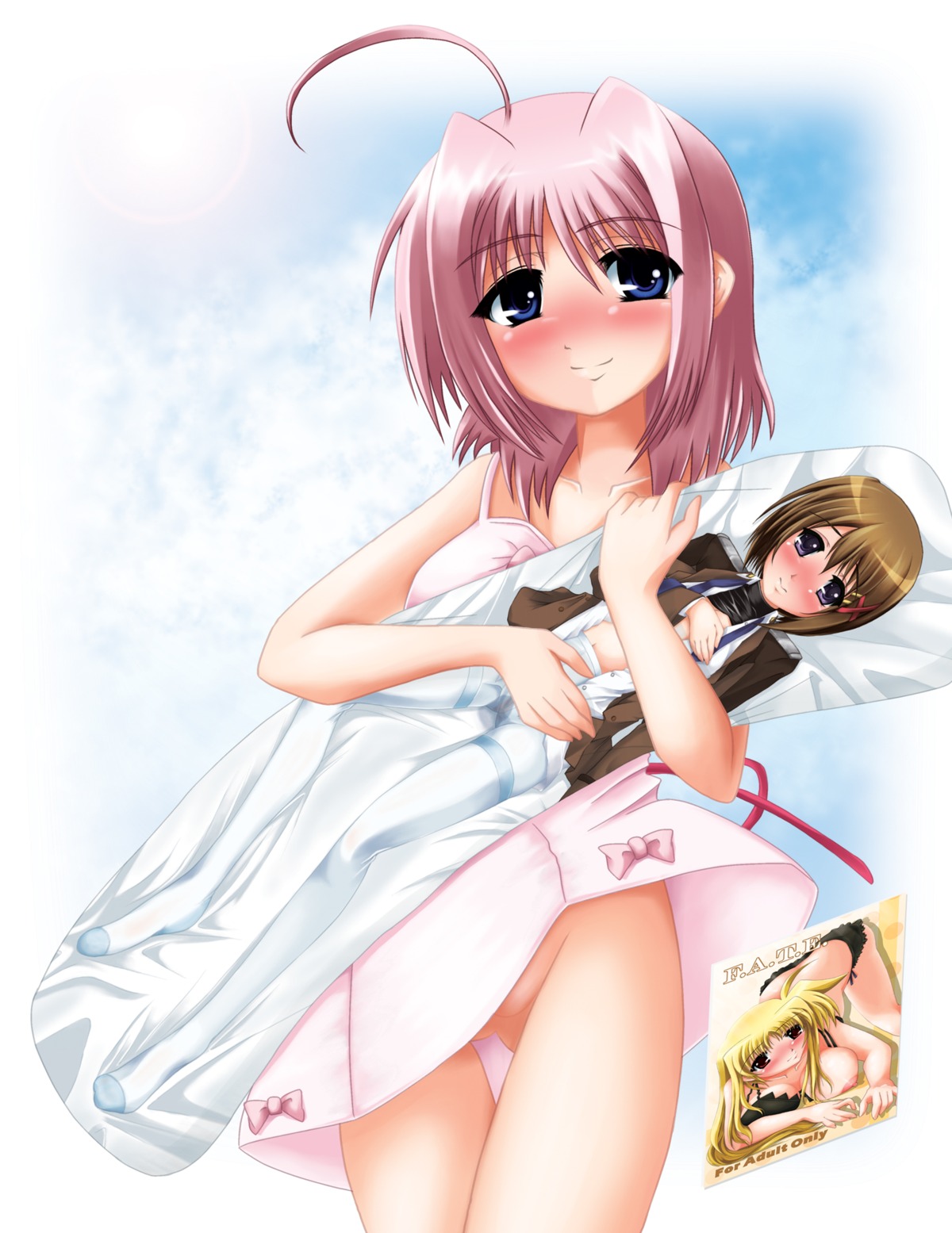 caro_ru_lushe fate_testarossa female hayate_yagami lyrical_nanoha mahou_shoujo_lyrical_nanoha_strikers pantyhose rule34 tagme