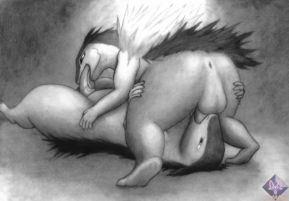 69 fellatio fur furry male male_only monochrome multiple_males nintendo oral penis pokemon pokemon_(species) pokemon_gsc rule34 straight_hair typhlosion vinvulpis yaoi