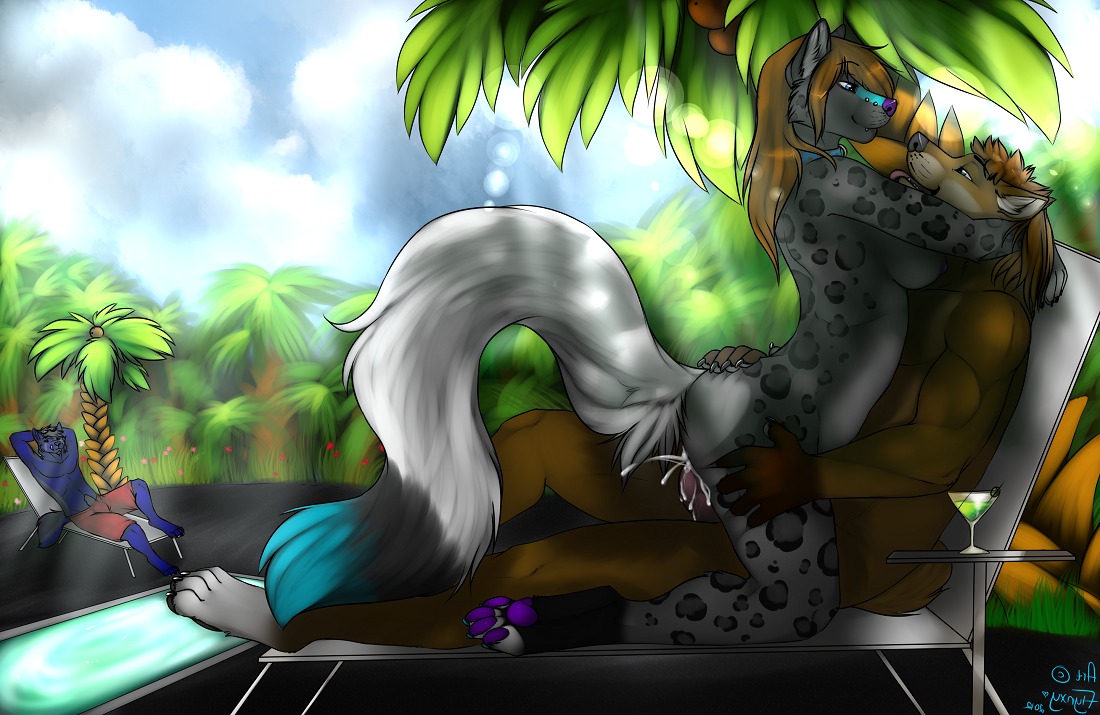 alcohol anthro beverage bodily_fluids breasts canid canine canis cocktail collar cum duo_focus e621 erection exhibitionism eye_contact feet female female_on_top flynx flynx-flink from_front_position genital_fluids genitals group hindpaw looking_at_another male male/female mammal martini mastery_position nipples nude on_lap on_top paws penis piercing sex sitting_on_lap straddling tail voyeur wolf