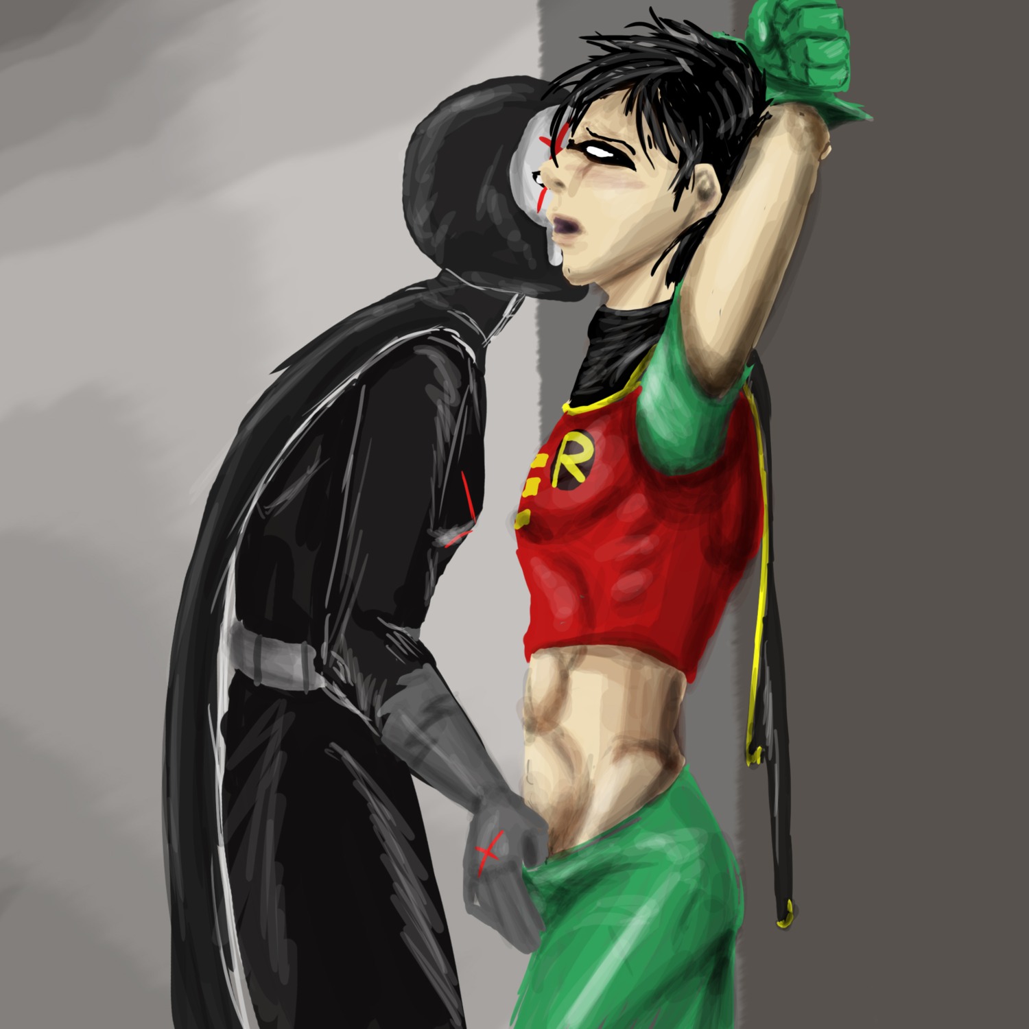 2boys batman_(series) dc dc_comics dick_grayson gay human human_only male male/male male_only multiple_males red_x robin_(dc) robin_(dick_grayson) robin_(teen_titans) rule34 selfcest tagme teen_titans yaoi