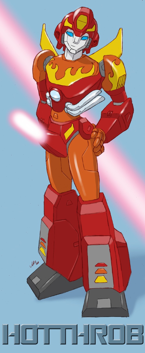 autobot blue_eyes cybertronian digital_media_(artwork) e621 english_text genitals gideon hand_on_hip hasbro hi_res hot_rod_(transformers) humanoid living_machine looking_at_viewer machine male not_furry penis robot simple_background smile solo standing takara_tomy text transformers