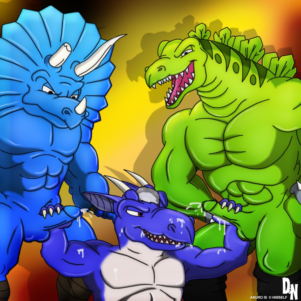 1:1 2007 abs akuro anthro athletic balls bandage biceps big_muscles blue_body blue_penis blue_skin bodily_fluids bone_frill boots bottomless bracelet ceratopsian ceratopsid chasmosaurine claws clothed clothing countershading cum cum_on_arm cum_on_chest cum_on_face cum_on_penis cum_string cumshot dinosaur dragon dream_and_nightmare e621 ejaculation erection extreme_dinosaurs fangs footwear frill_(anatomy) genital_fluids genitals green_body green_penis green_skin grey_hair grin group group_sex hair handjob horn humanoid_genitalia humanoid_penis jewelry kneeling leaking male male/male marginocephalian muscular muscular_male mythological_creature mythological_scalie mythology nude open_mouth orgasm ornithischian pecs penile penis prehistoric_species purple_body purple_skin red_eyes reptile scales scalie sex shoes smile spike_(extreme_dinosaurs) stegosaurian stegosaurus stegz teeth threesome thyreophoran tongue topless triceratops trio white_body white_skin