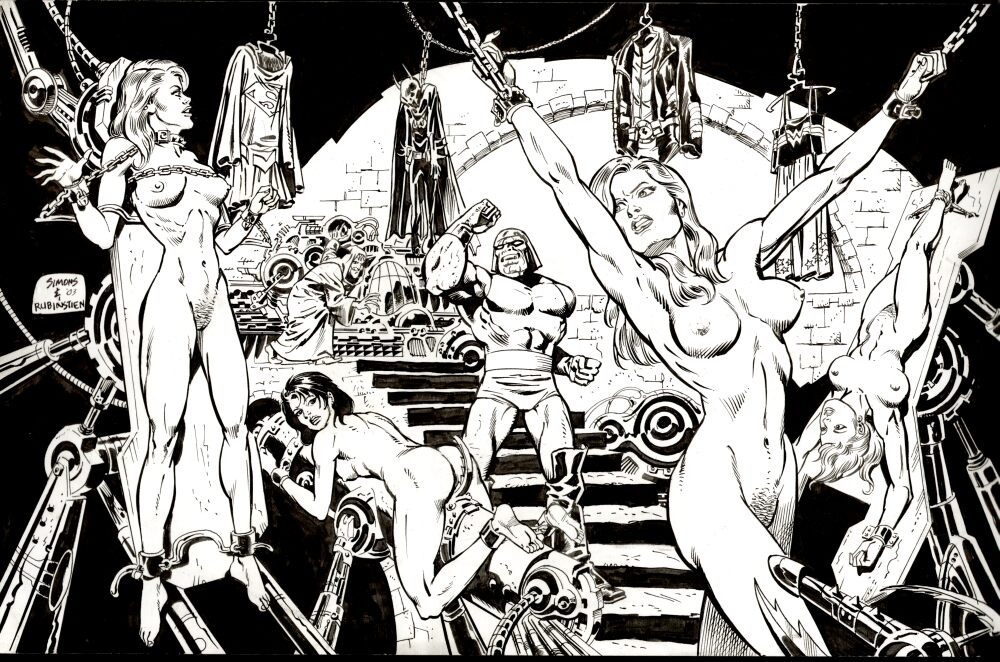 2003 artist_request asian batgirl batman_(series) black_canary bondage cassandra_cain cassie_sandsmark darkseid dc dc_comics female green_arrow_(series) monochrome new_gods nipples rubinstien rule34 simons supergirl superheroine superman_(series) torture wonder_girl wonder_girl_(cassie_sandsmark) wonder_woman_(series)