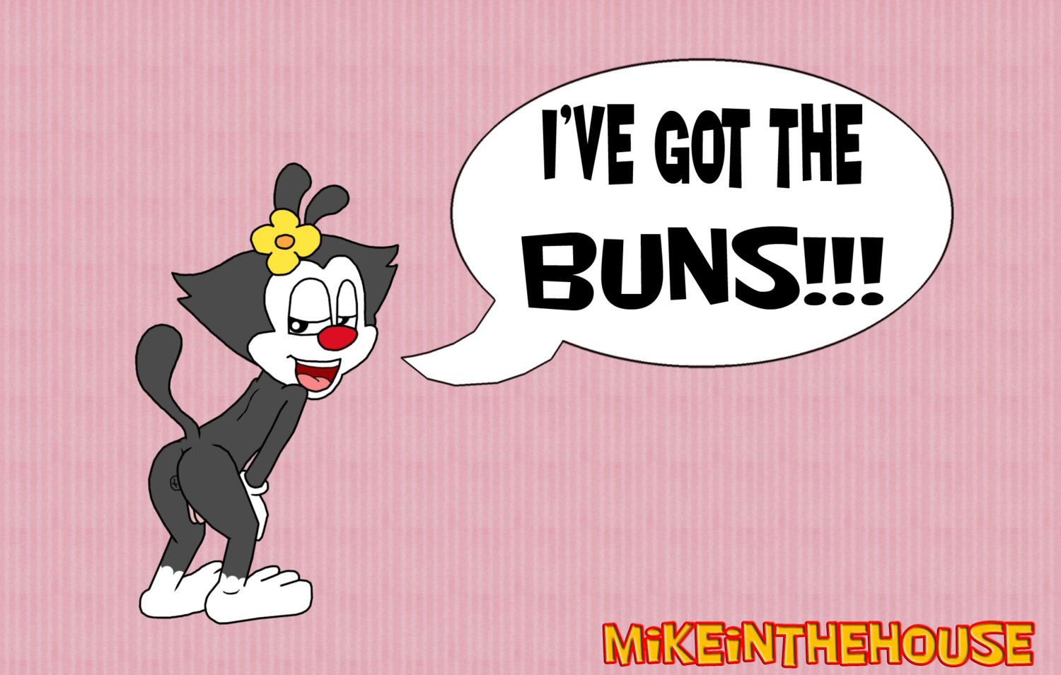 animaniacs anthro anus ass color dot_warner english_text female female_only feral fur grey_fur looking_back mikeinthehouse nude pussy red_nose rule34 solo tagme text vulva white_fur