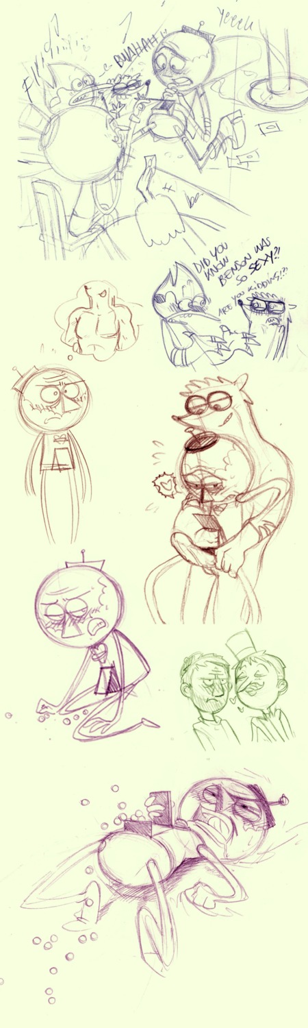 5boys banknote benson cartoon_network don full_body gay high_five_ghost jay_(bird) male male_stripper money mordecai mustache new_world_jay pops pops_maellard regular_show rigby rule34 yaoi
