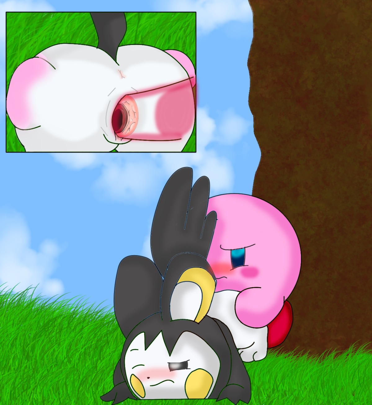 anus ass color crossover day emolga female feral fur insertion interspecies kirby kirby_(series) male nude outdoors penis pokemon pussy rule34 sex straight tagme vulva