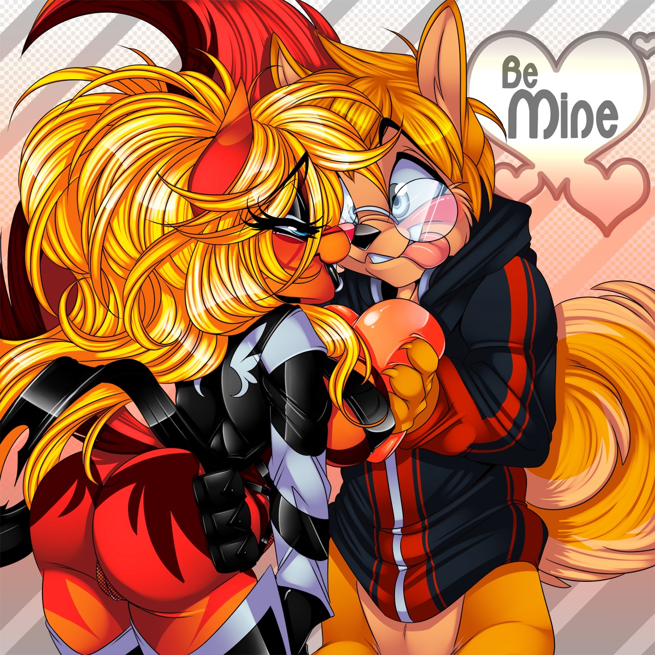 1:1 angel_kryis anthro big_breasts breasts butt canid canine canis chibi crystal-for-ever digital_media_(artwork) domestic_dog duo e621 female fox genitals hi_res holidays husky male mammal nordic_sled_dog smile spitz tail tongue tongue_out valentine's_day vulva young young_anthro