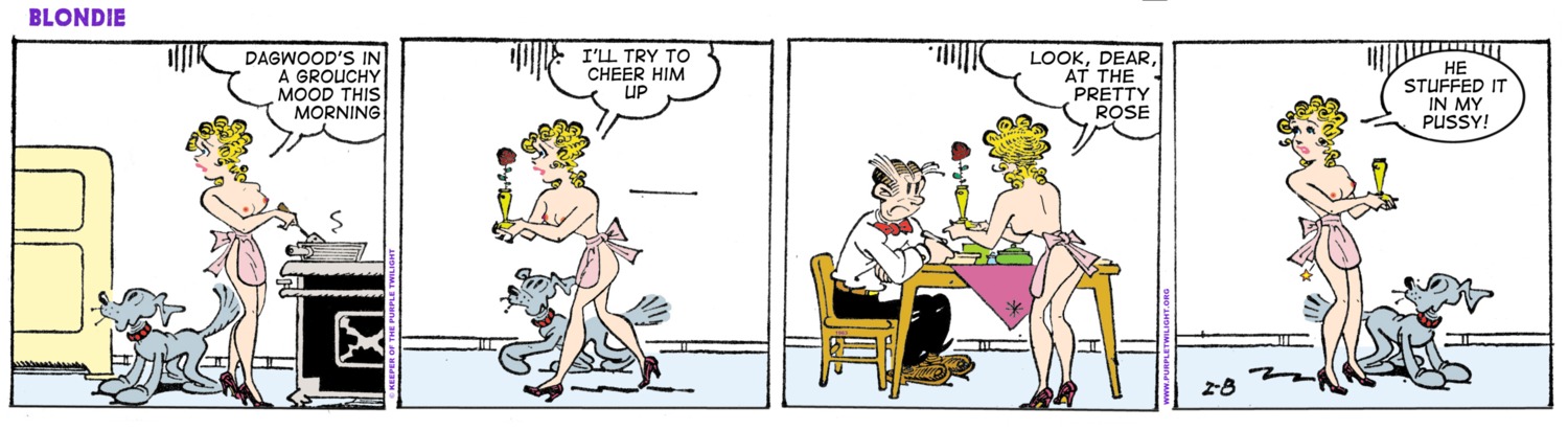 blondie_(comic) blondie_bumstead clothing comic_strip dagwood_bumstead edit female human mostly_nude rule34 tagme