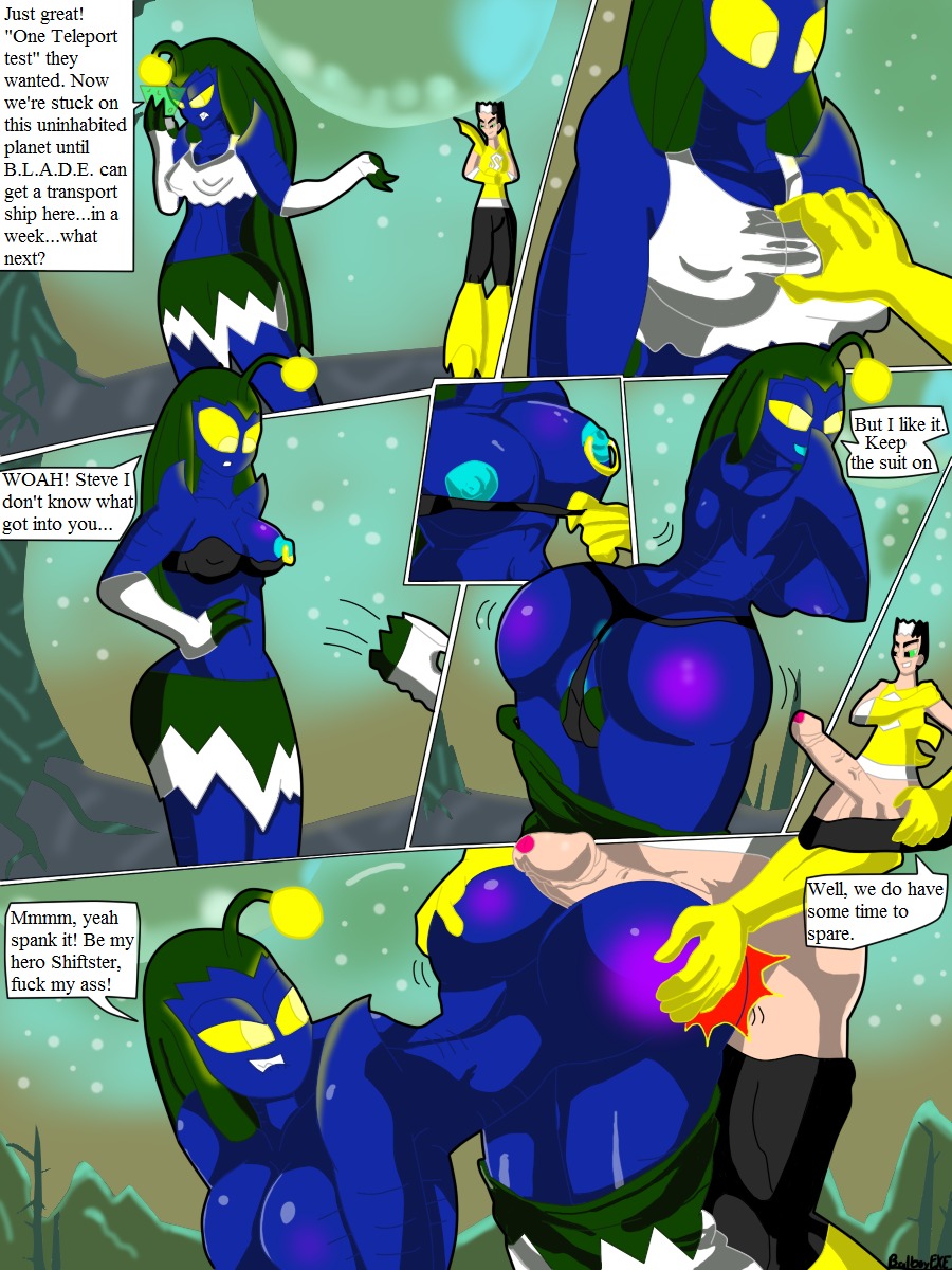 3:4 alien anus aquatic ariel_(batboyexe) batboyexe big_breasts big_butt big_penis blue_body blue_skin breasts butt butt_slap clothed clothing comic e621 english_text erection female genitals group hair hi_res huge_breasts huge_penis human male mammal merfolk moon nipple_piercing nipples nude penis piercing profanity shiftster slap spanking split_form text undressing vulva