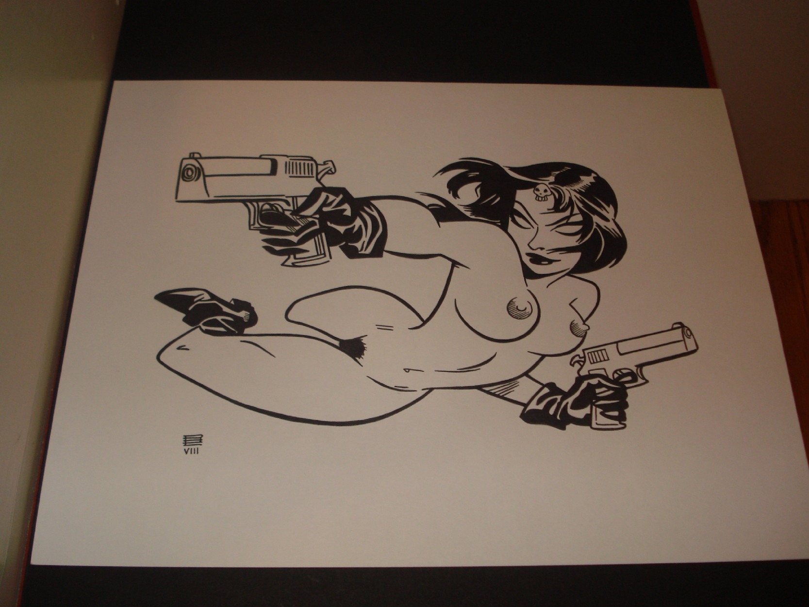 1girls david_farley female female_only marvel marvel_comics monochrome mystique photo_(medium) rule34 solo tagme x-men