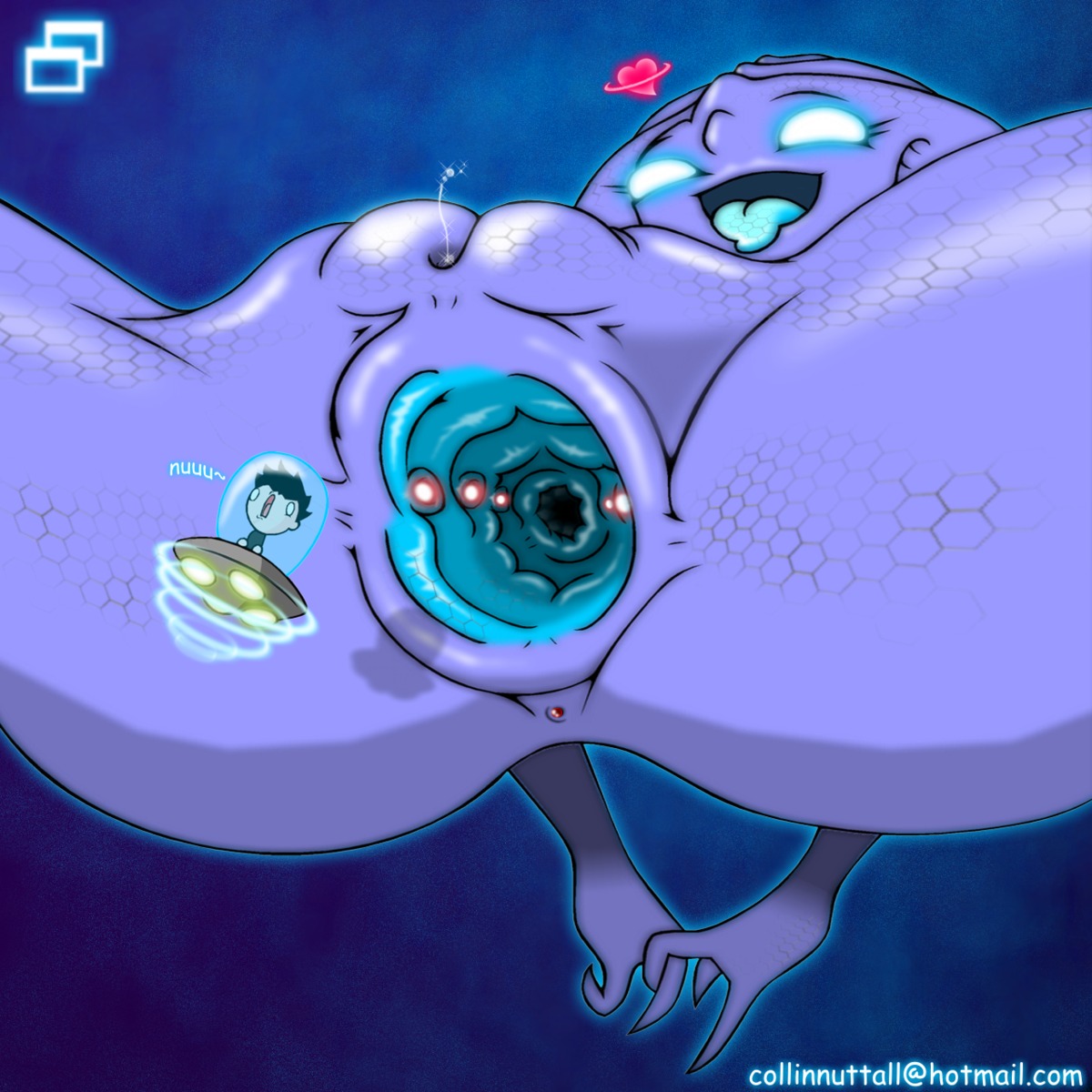 1:1 2014 3_fingers alien anus duo e621 female fingers gaping gaping_anus genitals glowing glowing_eyes heart_symbol hi_res human living_spacecraft macro male mammal open_mouth purple_body shadow slushy spread_legs spreading text tongue tongue_out ufo url vulva what