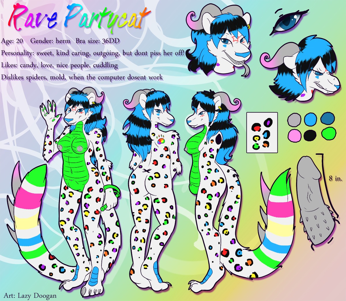 animal_genitalia anthro blue_hair breasts color_swatch colorful_theme coontail_hair countershading dragon e621 english_text erection felid frutiger_metro fully_sheathed fur furred_dragon furred_scalie genitals green_body green_countershading hair herm horn hybrid intersex jaguar lazydoogan mammal model_sheet mythological_creature mythological_scalie mythology nipples nude pantherine penis rainbow rave_partycat sackless scalie sheath side_view solo sparklefur spikes star tail text turnaround vulva y2k_(graphic_design)