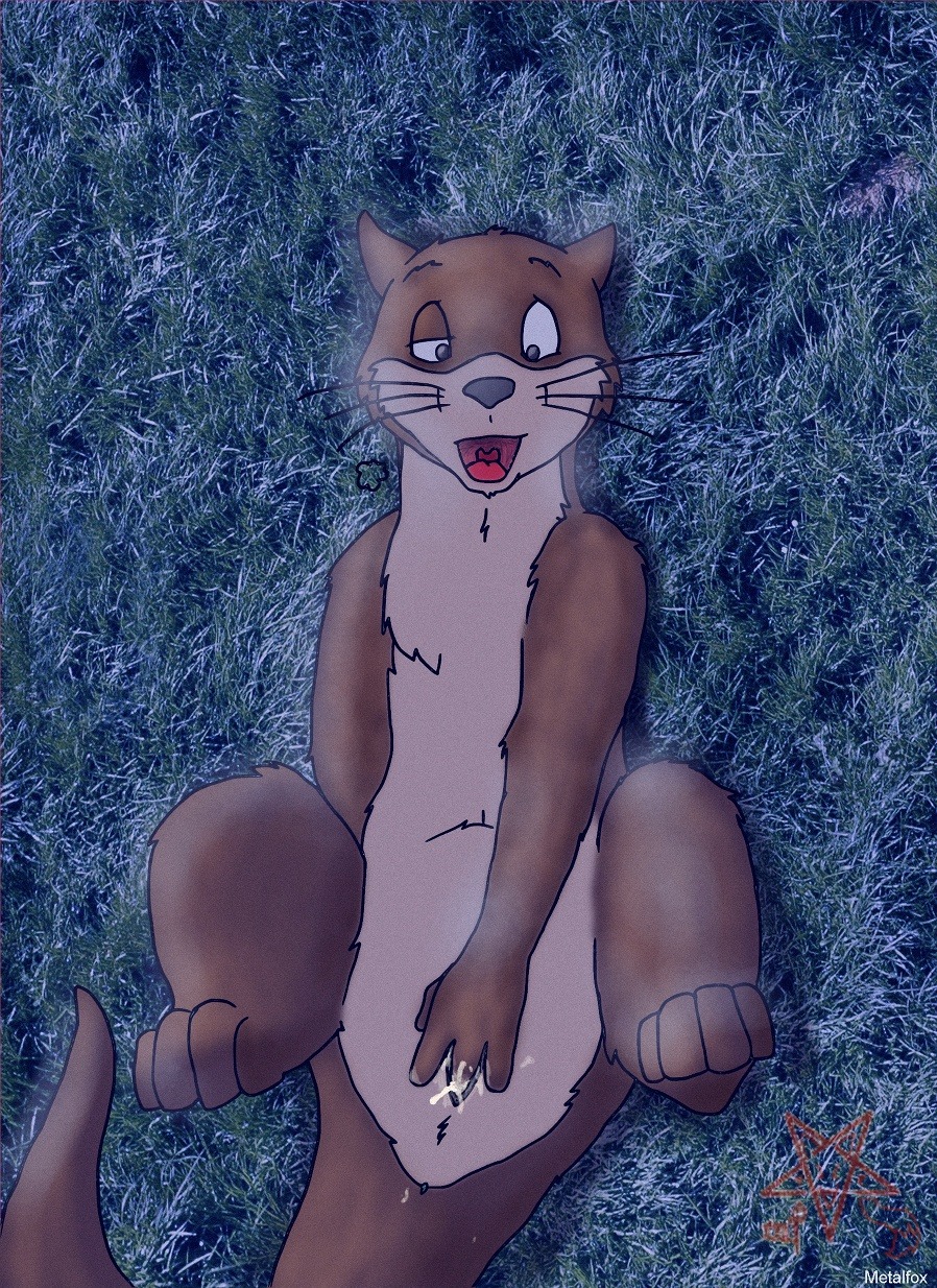 anthro chest_tuft female feral feral_masturbation fingering franklin franklin_(series) masturbation otter otter_(franklin) pussy rule34 solo tagme two-tone_fur