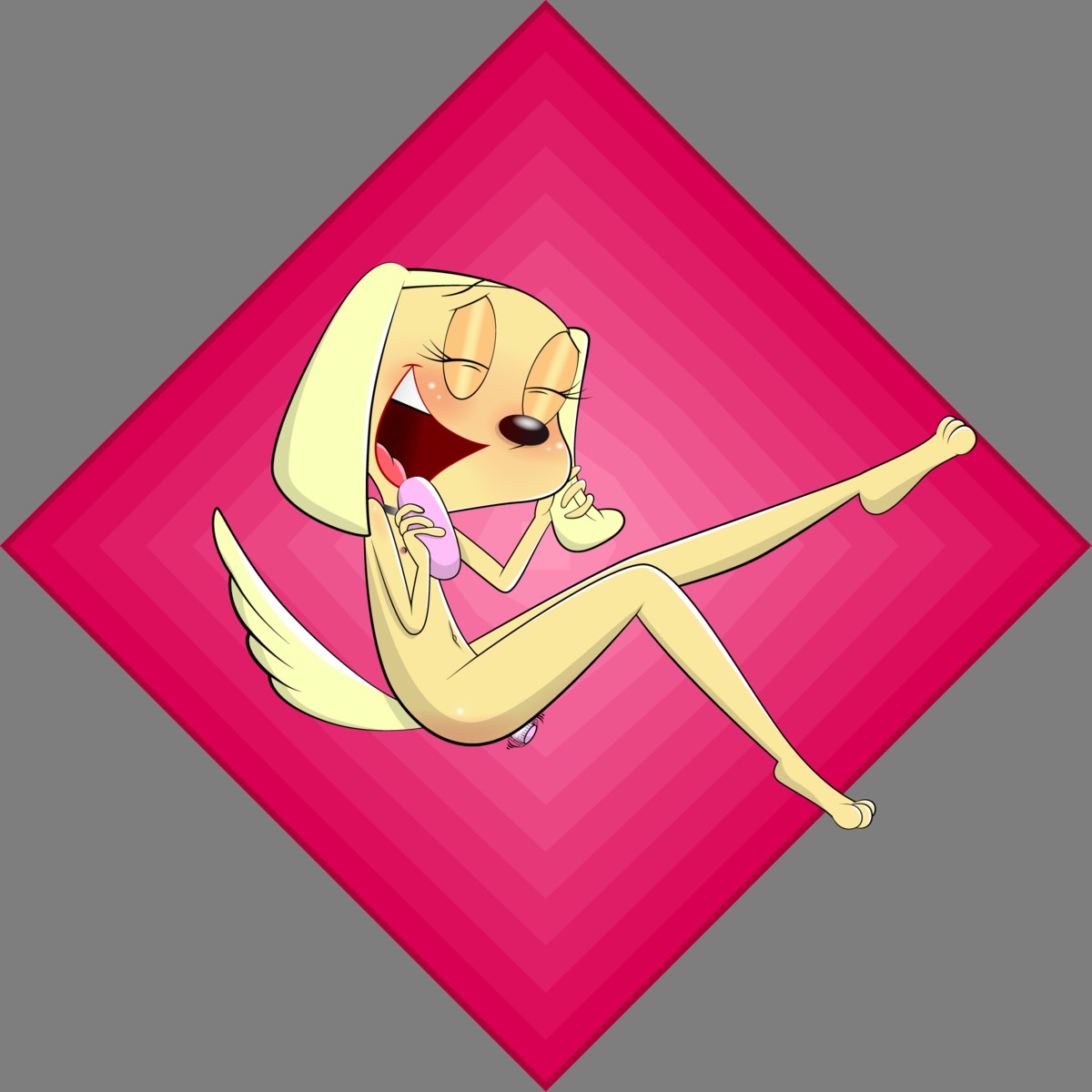 anthro barefoot brandy_&amp;_mr_whiskers brandy_harrington canine closed_eyes disney disney_channel dog female female_only fur furry furry_tail mammal nude open_mouth rule34 side_view smile solo tagme tail toon_disney