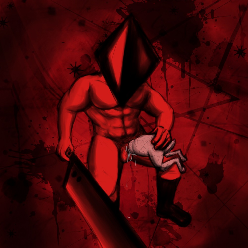 1:1 ambiguous_gender ambiguous_on_humanoid balls bestiality blood bodily_fluids cum cum_drip cum_inside dripping duo e621 feral for_a_head forced genital_fluids genitals great_knife_(silent_hill) humanoid humanoid_on_feral interspecies konami male male_on_feral mammal monster monstrous_humanoid numb_body_(silent_hill) object_head penis pyramid_head rape red_theme sex silent_hill size_difference vein veiny_skin what たける