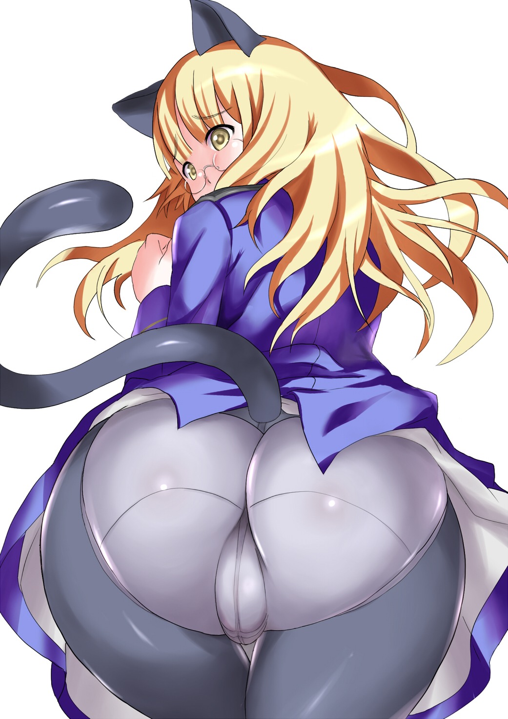 clothing female glasses mozu-k panties panties_under_pantyhose pantyhose perrine_h._clostermann rule34 strike_witches tagme world_witches_series