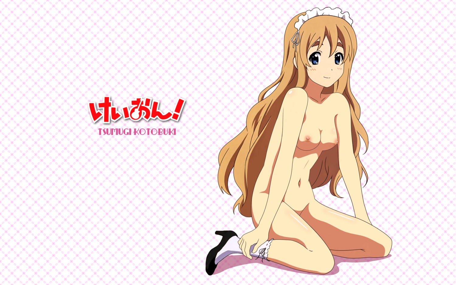 1girls blonde_hair blue_eyes breasts female human human_only k-on! kneeling long_hair looking_at_viewer nipples nude posing rule34 solo tagme tsumugi_kotobuki_(k-on!)