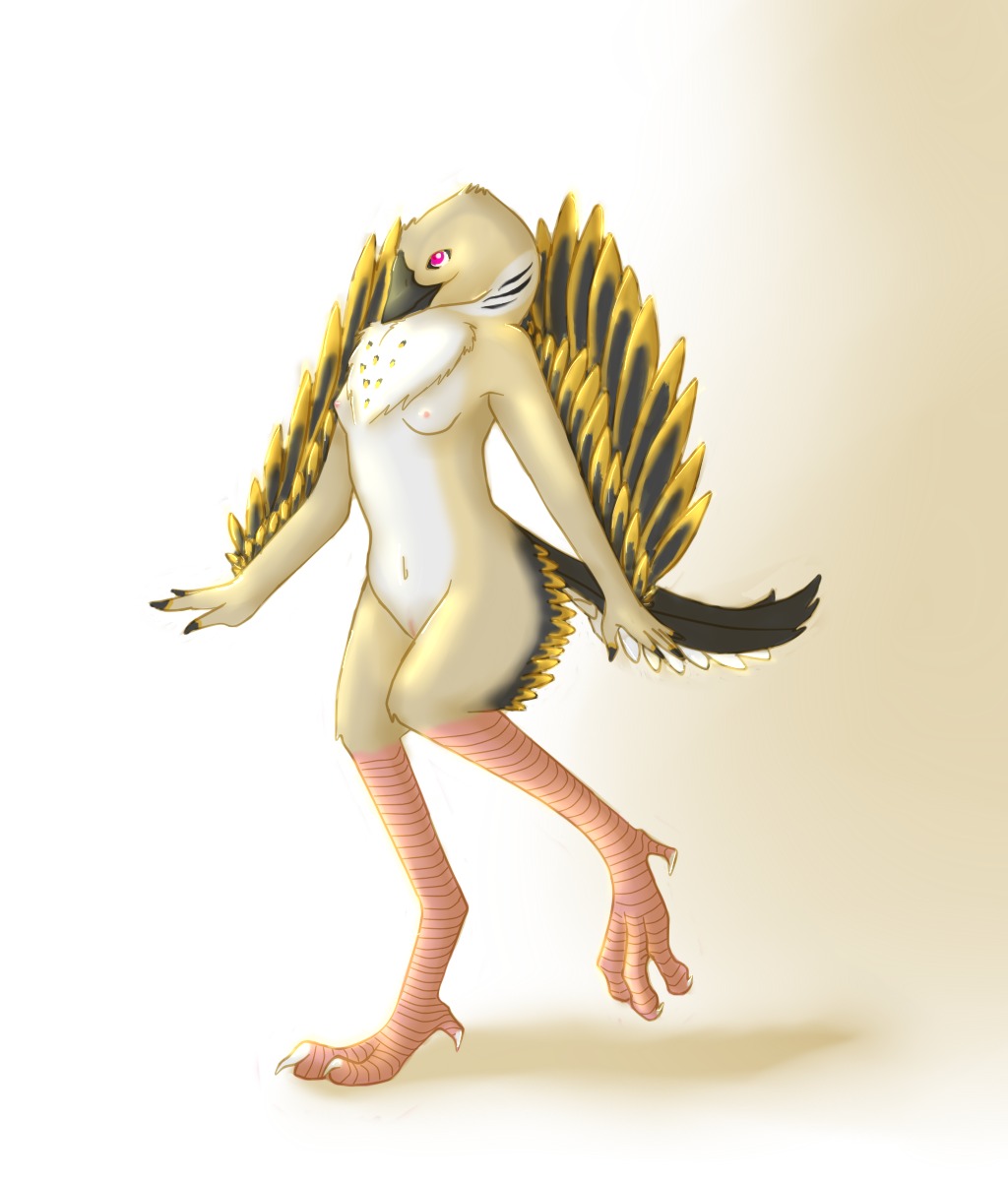 anthro avian beak biped bird breasts columbid common5 dove e621 feathered_wings feathers female genitals hi_res nipples non-mammal_breasts non-mammal_nipples nude solo standing turtle_dove vulva winged_arms wings