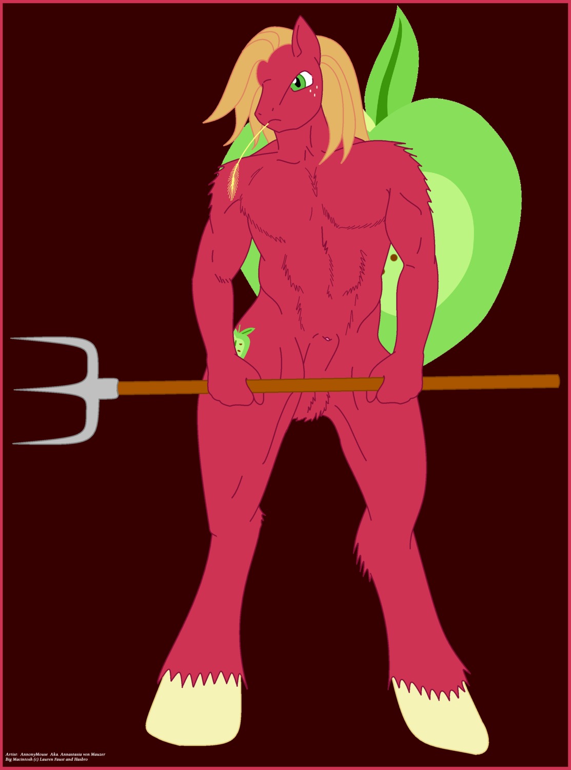 annonymouse anthro big_macintosh_(mlp) earth_pony equine friendship_is_magic furry horse male male_only my_little_pony pony rule34 smooth_skin tagme