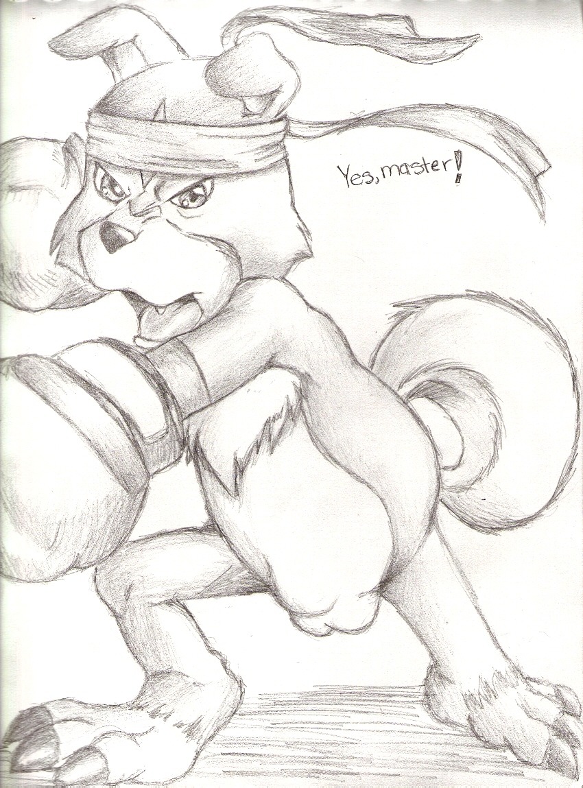 digimon fur furry gaomon male male_only monochrome rule34 solo