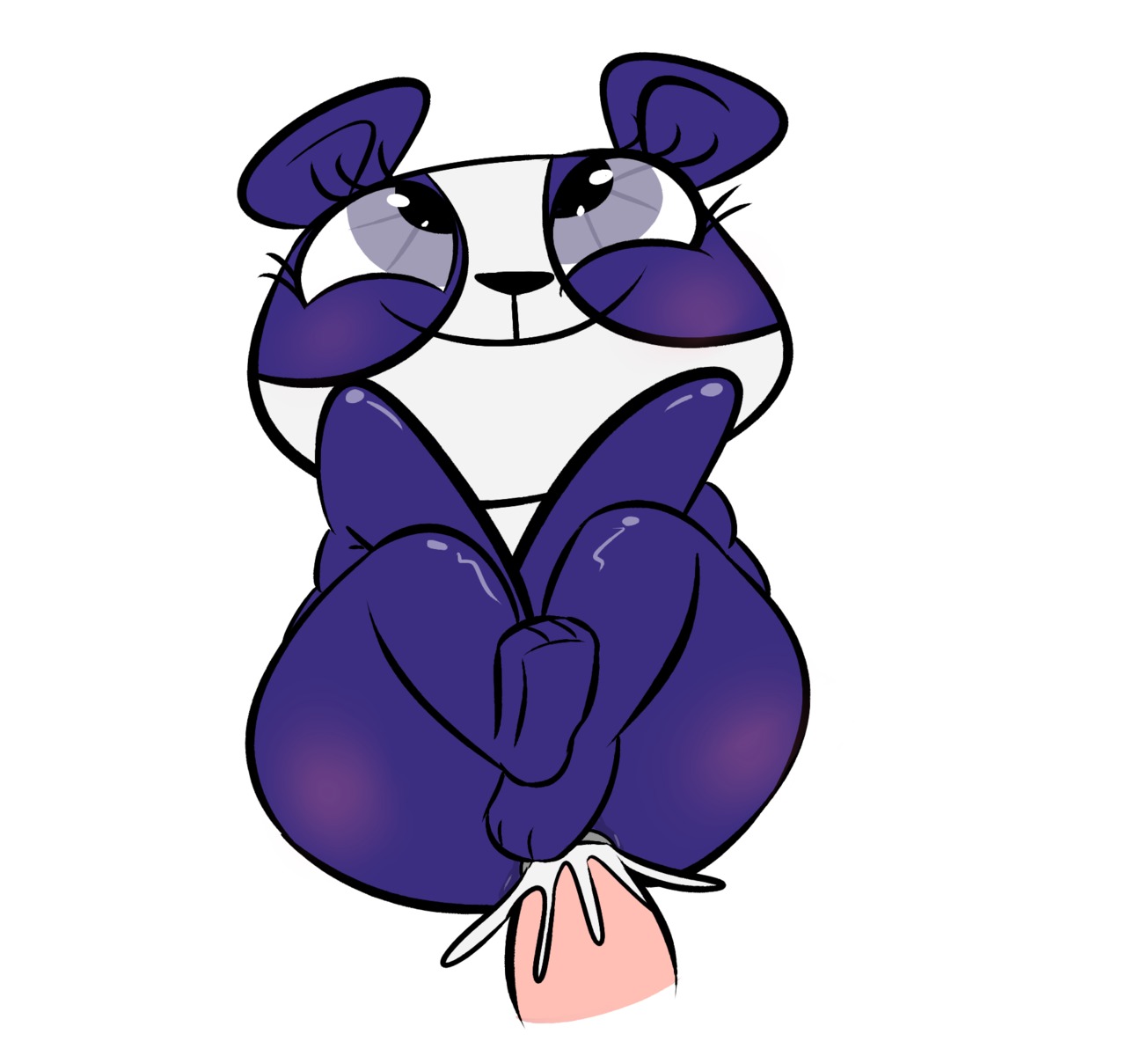anal anthro bear blush bodily_fluids body_blush butt_blush cum cum_in_ass cum_inside duo e621 female genital_fluids genitals giant_panda hasbro hi_res human human_on_anthro interspecies littlest_pet_shop littlest_pet_shop_(2012) male mammal not_a_furfag nude penis penny_ling sex simple_background white_background