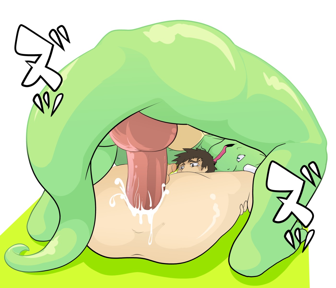 anal anal_penetration anthro anthro_penetrating anthro_penetrating_human anus backsack balls barefoot biped blue_eyes bodily_fluids brown_hair butt censor_removal_edit cum cum_in_ass cum_inside cumshot dragon duo e621 ejaculation erection feet from_front_position genital_fluids genitals green_body green_scales hair hi_res human human_on_anthro human_penetrated interspecies lying male male/male male_penetrated male_penetrating male_penetrating_male mammal missionary_position mythological_creature mythological_scalie mythology on_back orgasm penetration penis scales scalie sex tail third-party_edit yuppie
