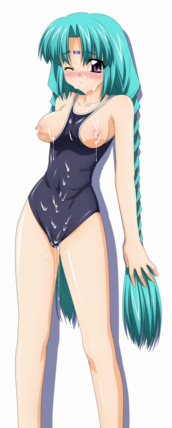 1girls breasts canal_vorfeed cum female highres long_hair lost_universe nipples rule34 solo sugimura_tomokazu