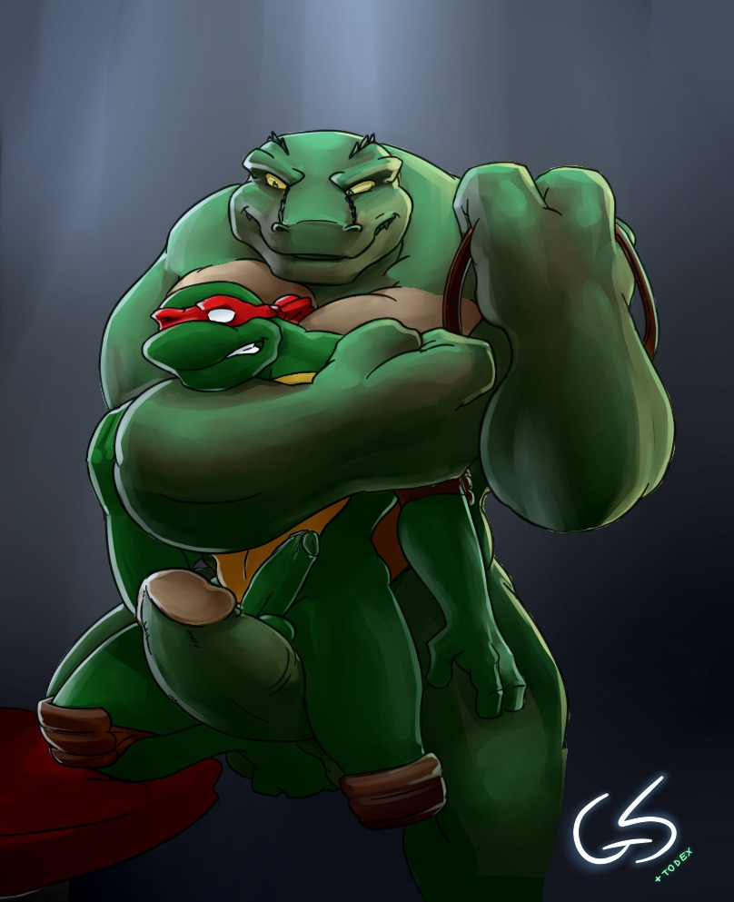 alligator furry furry_only green_skin leatherhead male male_only multiple_males raphael rule34 size_difference tagme teenage_mutant_ninja_turtles teenage_mutant_ninja_turtles_(2003) turtle yaoi