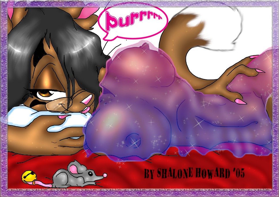 anthro bed breasts feline female fur furry glasses goo mouse nightgown on_side rodent rule34 shalone shalonesk solo translucent what