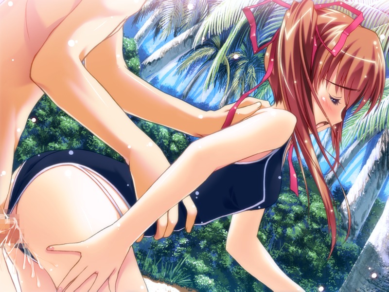 1boy 1girls amane_sou blue_swimsuit blush breasts brown_hair censored cg closed_eyes doggy_style eroge female game_cg hand_on_hip hand_on_shoulder hand_on_waist male medium_breasts momose_mio one-piece_swimsuit open_mouth pastel_(game) pussy rule34 school_swimsuit sex sex_from_behind siesta_(eroge_studio) straight swimsuit swimsuit_aside vaginal_penetration