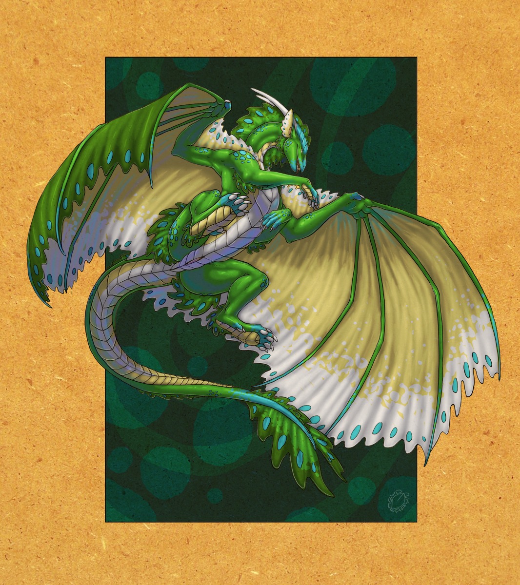 2011 acidapluvia animal_genitalia anus cloaca dragon e621 female feral genitals green_body green_scales hi_res horn membrane_(anatomy) membranous_wings mythological_creature mythological_scalie mythology nude phyrria presenting presenting_cloaca scales scalie solo tail vertical_cloaca wings