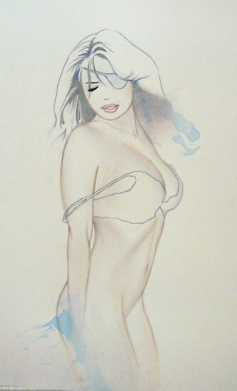 1girls artist_request bottomless bra closed_eyes dc dc_comics eye_patch female female_only long_hair navel ravager_(dc) rose_wilson rule34 solo tagme teen_titans underwear white_background