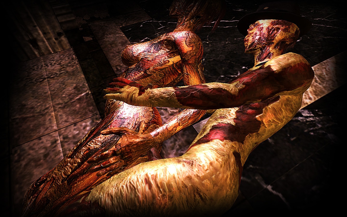 1boy 1girls 3d fallout fallout_3 female ghoul_(fallout) male monster rule34 sex straight unsettling