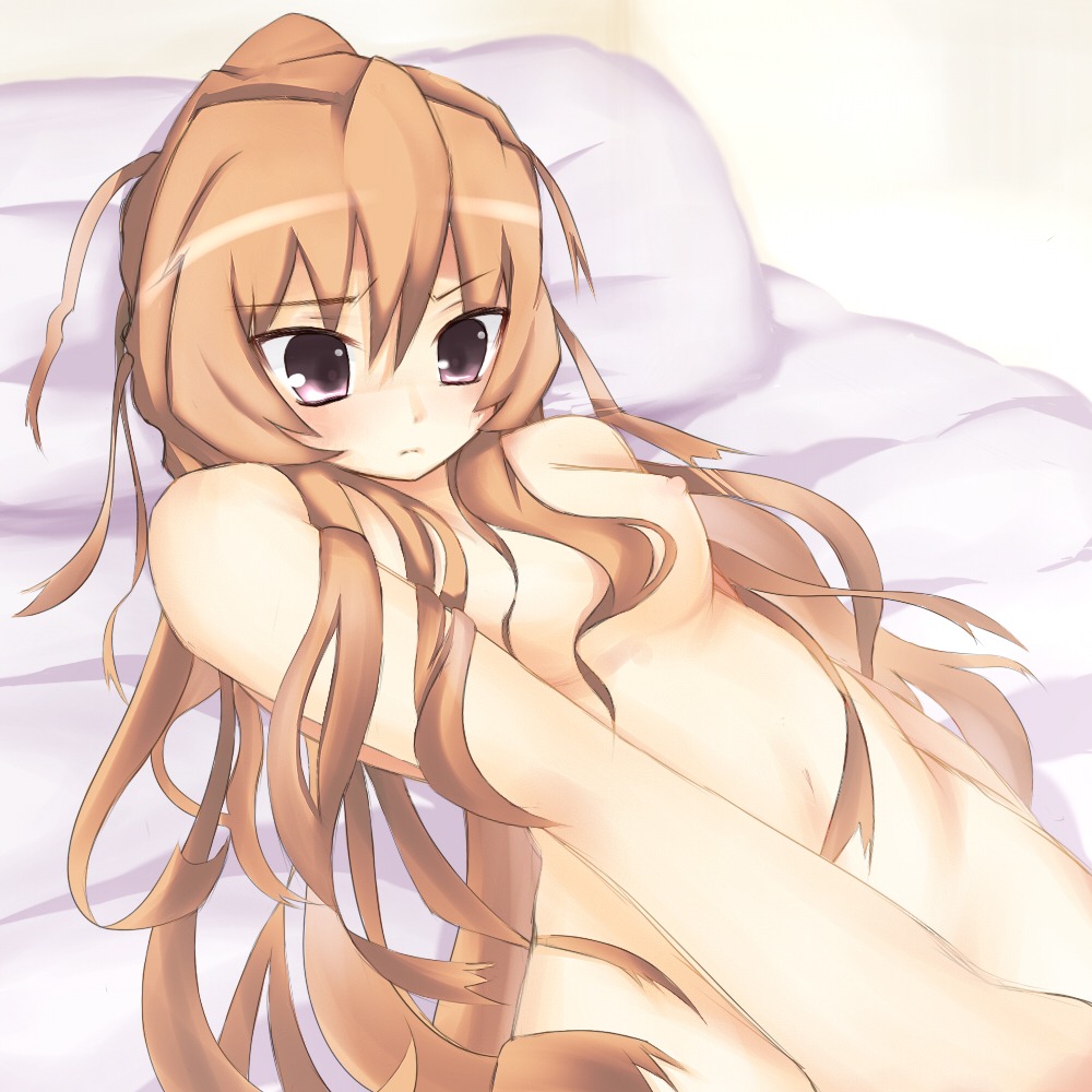 1girls aisaka_taiga breasts female female_only implied_masturbation masturbation on_back on_bed rule34 small_breasts solo tagme toradora!