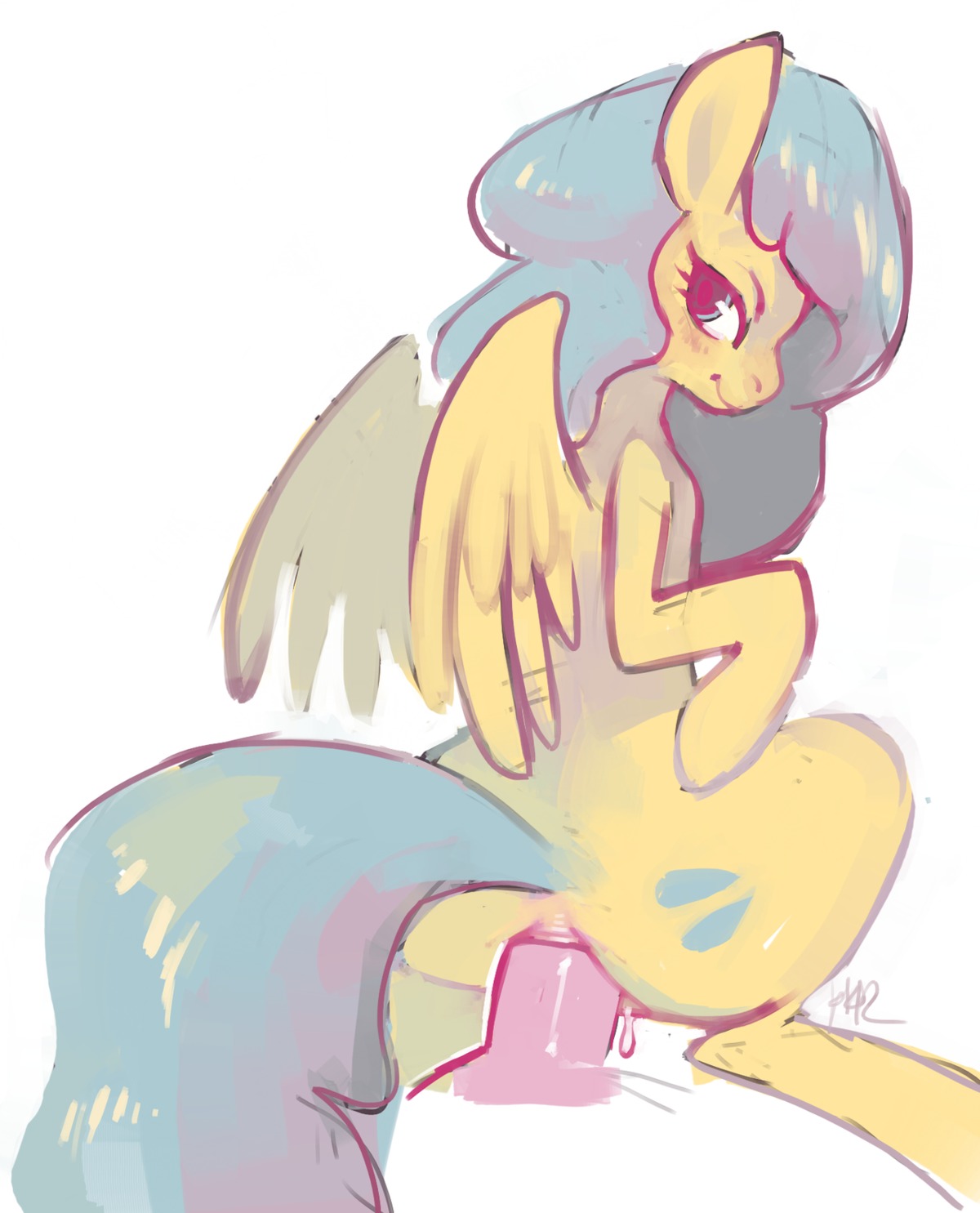 2012 anal anal_sex blush chroma_(mlp) doxy equine female friendship_is_magic hair horse long_hair looking_back male my_little_pony pegasus penetration penis pony rule34 sex straight wings