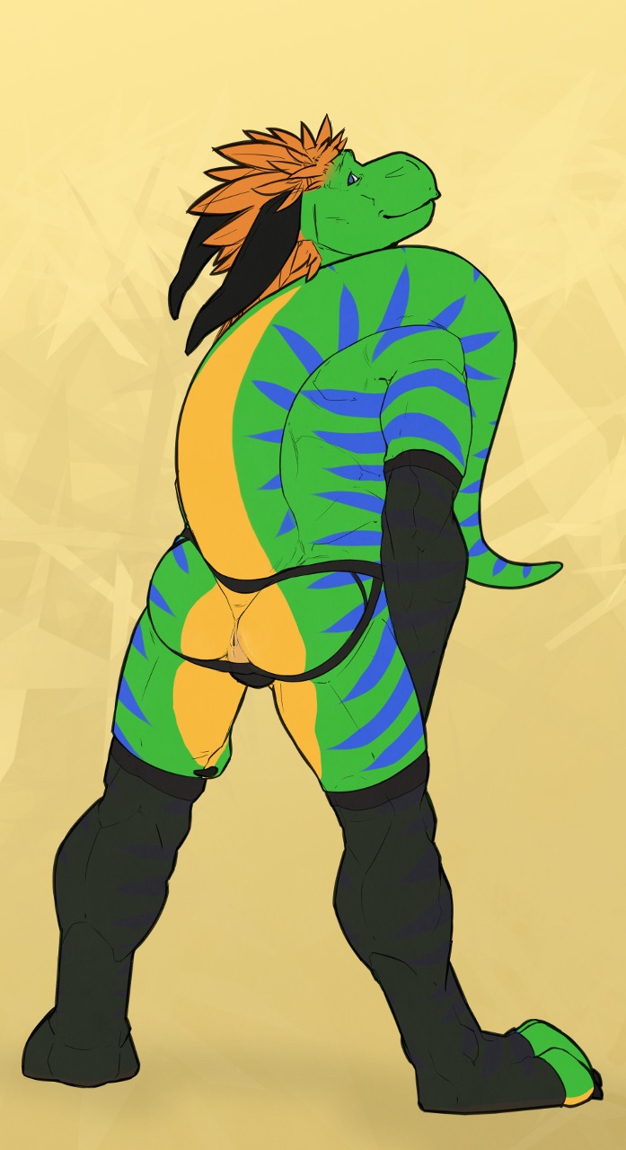 anthro anus armwear blue_eyes butt clothing dragon e621 hi_res jockstrap legwear looking_at_viewer looking_back male mythological_creature mythological_scalie mythology no_swift presenting presenting_hindquarters raised_tail rear_view scalie solo stockings tail underwear zelryem