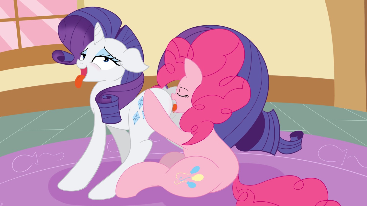 16:9 2013 4k absurd_res anus blue_eyes blush butt butt_grab cunnilingus curly_hair cutie_mark duo e621 earth_pony equid equine eyes_closed female female/female feral friendship_is_magic fur hair hand_on_butt hasbro hi_res horn horse inside jakejoke licking mammal my_little_pony mythological_creature mythological_equine mythology open_mouth oral pink_body pink_fur pink_hair pinkie_pie_(mlp) pony purple_hair rarity_(mlp) rug sex sitting standing tongue tongue_out unicorn vaginal white_body white_fur widescreen window