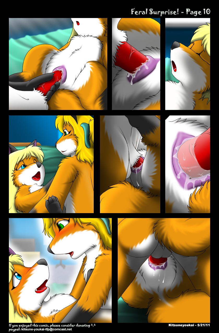 2011 animal_genitalia animal_penis anthro anthro_on_feral anthro_penetrating anthro_penetrating_feral anus balls bed bestiality black_nose blonde_hair blue_eyes canid canine canine_genitalia canine_penis comic duo e621 english_text erection eyes_closed female female_on_anthro female_penetrated feral feral_penetrated firecat fox fur furniture genitals green_eyes hair hi_res interspecies intraspecies intraspecies_bestiality kit_(kitsune_youkai) kitsune_youkai knot lying male male/female male_on_feral male_penetrating male_penetrating_female mammal nude on_back orange_body orange_fur penetration penile penile_penetration penis penis_in_vagina red_fox sex tail text true_fox vaginal vaginal_penetration vulva
